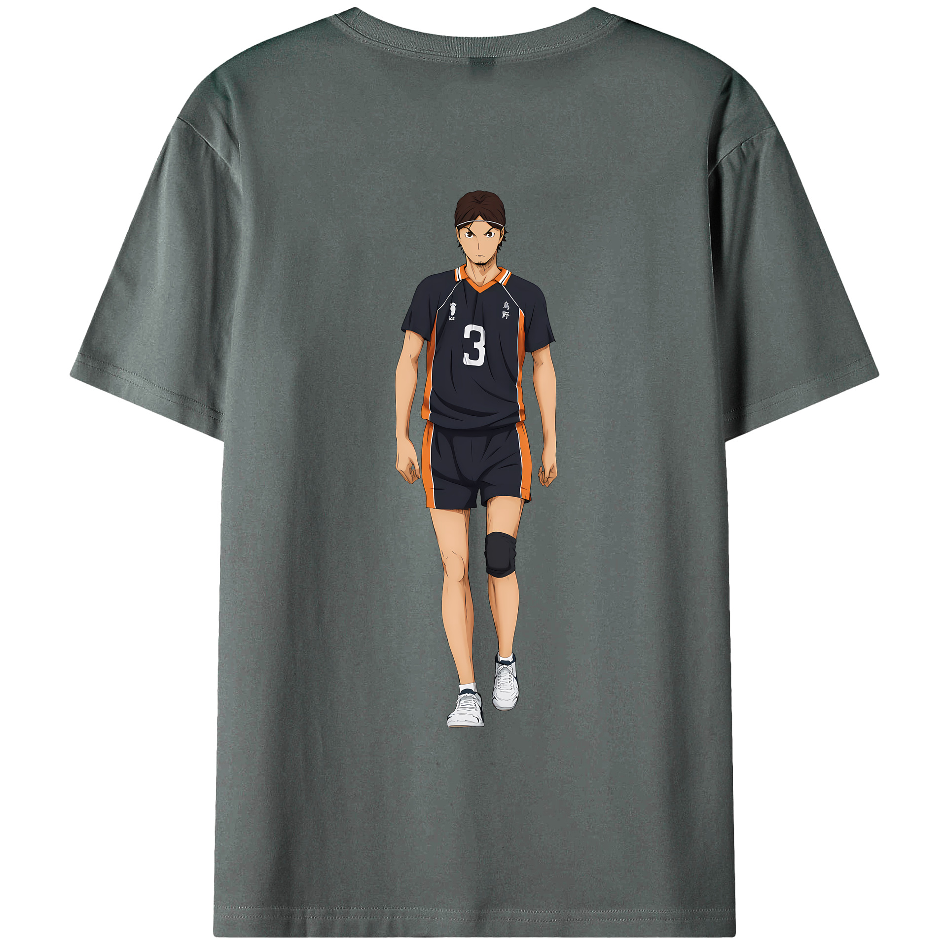 （画像用） ハイキュー!! Haikyu!! 綿100％ メンズ半袖Tシャツ（バックプリント） 通気性